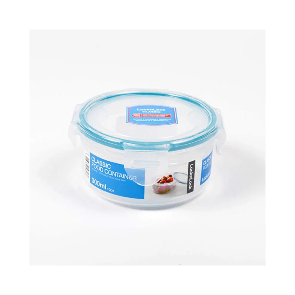 RECIPIENTE REDONDO CLASSIC 300ML NATURAL X6