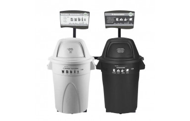 PUNTO ECOLOGICO 2 PUESTOS 121L RECICLABLE APROVECHABLE-NO APROVECHABLE X1
