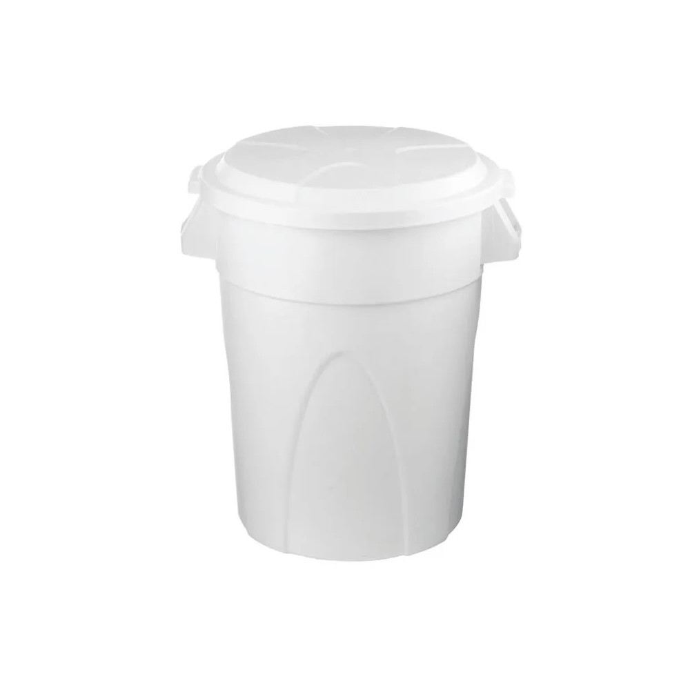 CONTENEDOR REDONDO 121L BLANCO X4