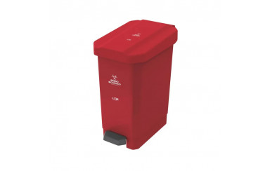 CANECA ESTRABINS PEDAL 10L ROJO - RIESGO BIOLOGICO X4