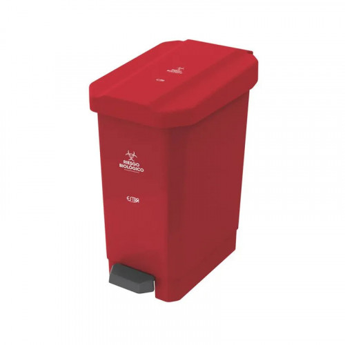 CANECA ESTRABINS PEDAL 10L ROJO - RIESGO BIOLOGICO X4