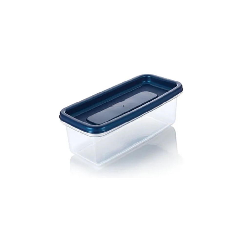 RECIPIENTE PLUS RECTANGULAR 0.35L AZUL NOCHE X12