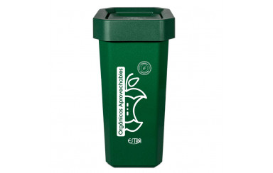 CANECA-PAPELERA ECOBINS VAIVEN 53L VERDE-ORGANICO APROVECHABLE X4