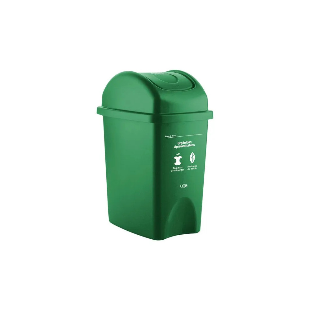 PAPELERA VAIVEN 10L VERDE-ORGANICO APROVECHABLE X6