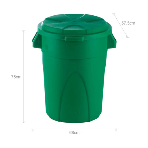 PAPELERA VAIVEN PLANA 35L VERDE-ORGANICO APROVECHABLE