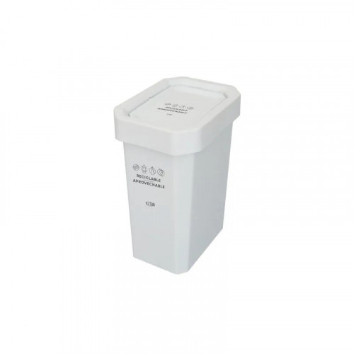 CANECA-PAPELERA ESTRABINS VAIVEN 10L BLANCO-RECICLABLE APROVECHABLE