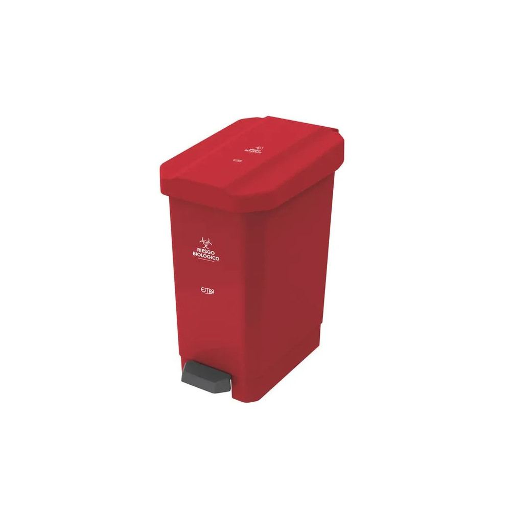 CANECA ESTRABINS PEDAL 22L ROJO - RIESGO BIOLOGICO