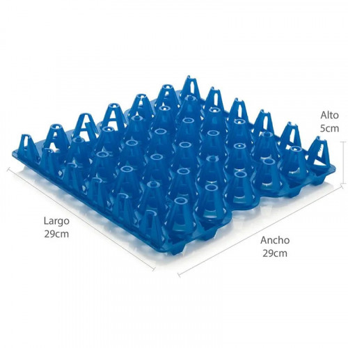 BANDEJA HUEVOS FLEXIBLE AZUL