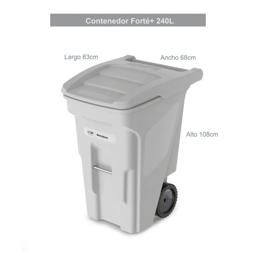 CONTENEDOR FORTE + 240L BLANCO