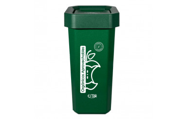 CANECA-PAPELERA ESTRABINS VAIVEN 10L VERDE-ORGANICO APROVECHABLE