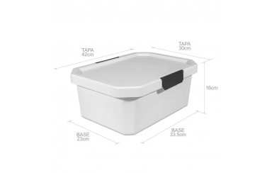 RECIPIENTE CON BROCHES ESTRABOX 11L BLANCO - CONGELACION