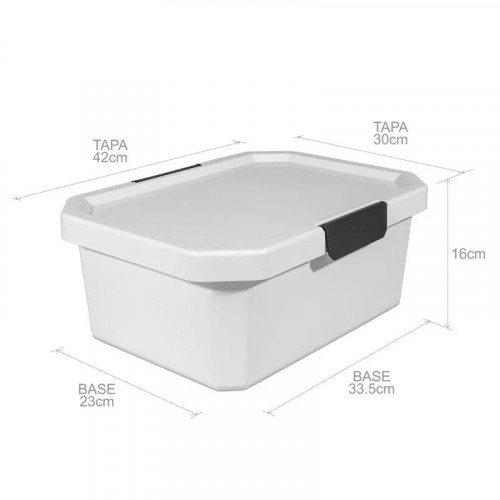 RECIPIENTE CON BROCHES ESTRABOX 11L BLANCO - CONGELACION