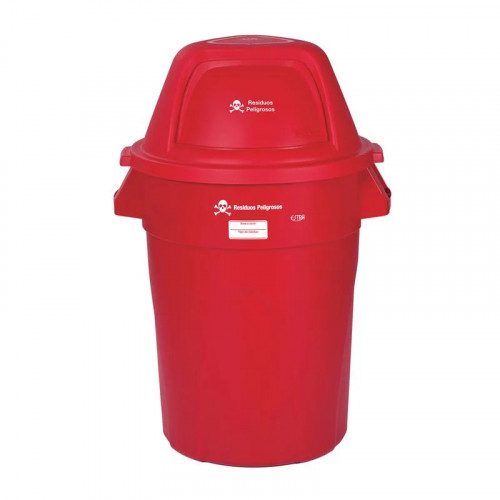 CONTENEDOR ELITE 121L ROJO - RESIDUOS PELIGROSOS V3