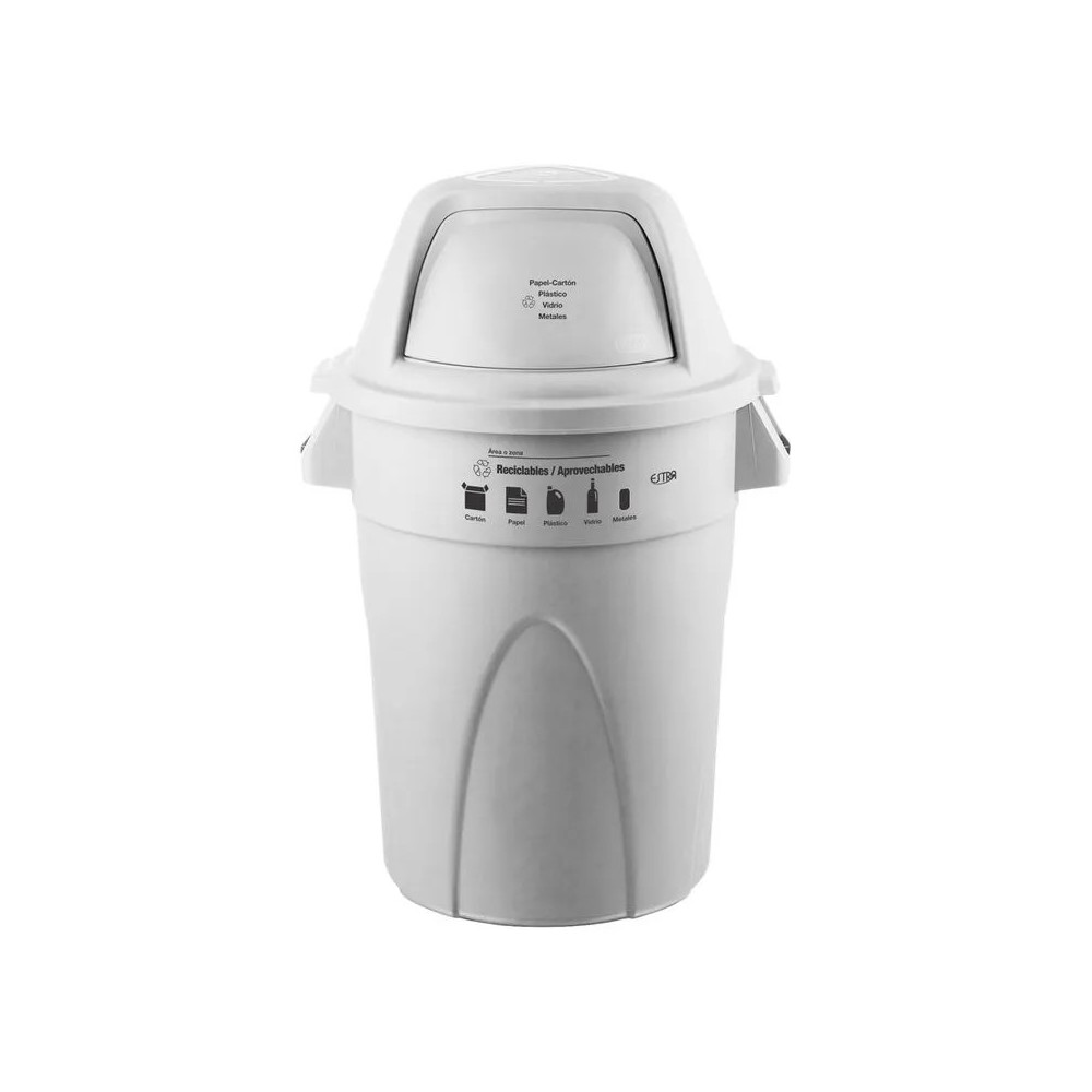 CONTENEDOR ELITE 121L BLANCO-RECICLABLE APROVECHABLE