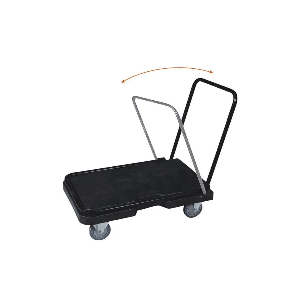 CARRO PARA TRANSPORTE DE MERCANCIA CON MANIJA PLEGABLE NEGRO