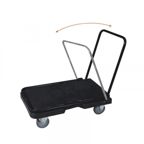 CARRO PARA TRANSPORTE DE MERCANCIA CON MANIJA PLEGABLE NEGRO