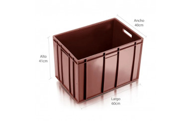 CAJA TR FDO CERRADO PARED CERRADA 60X40X41 VINO TINTO