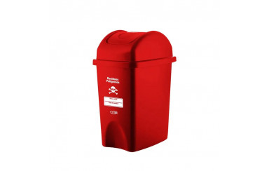 PAPELERA VAIVEN 10L ROJO - RESIDUOS PELIGROSOS V3