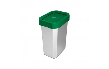 CANECA-PAPELERA ESTRABINS VAIVEN 10L VERDE-ORGANICO APROVECHABLE-IML METALIZADO