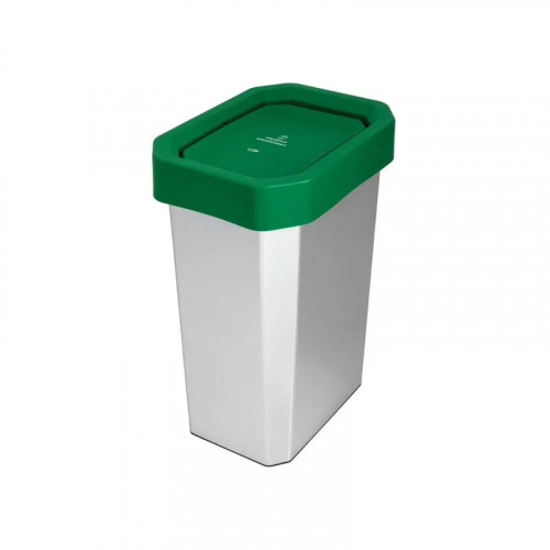 CANECA-PAPELERA ESTRABINS VAIVEN 10L VERDE-ORGANICO APROVECHABLE-IML METALIZADO