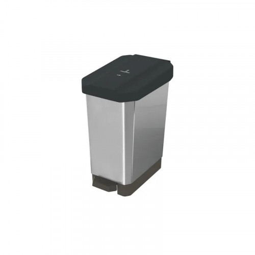 CANECA-PAPELERA ESTRABINS PEDAL 10L NEGRO-IML METALIZADO