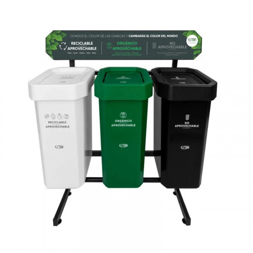 PUNTO ECOLOGICO ESTRABINS 3 PTOS CON BANNER 26L