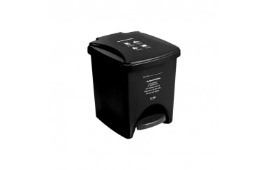 PAPELERA PEDAL 20L NEGRO-NO APROVECHABLE