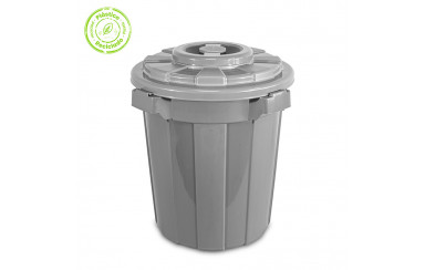 CANECA CON TAPA 37L GRIS MR