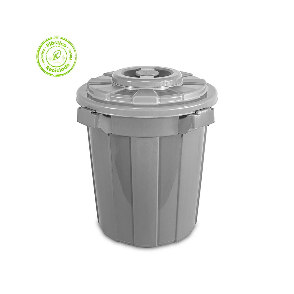 CANECA CON TAPA 37L GRIS MR