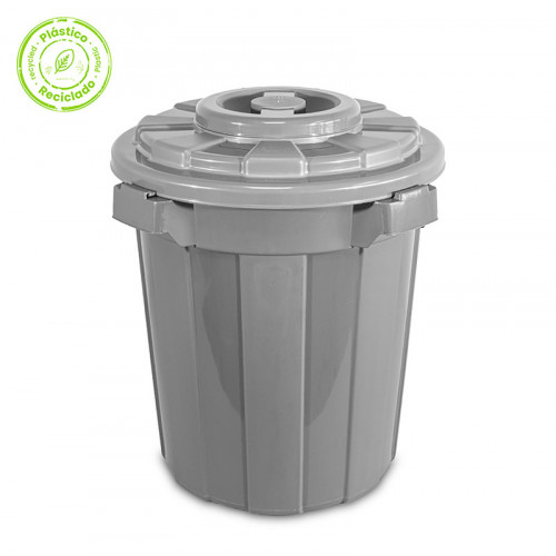 CANECA CON TAPA 37L GRIS MR