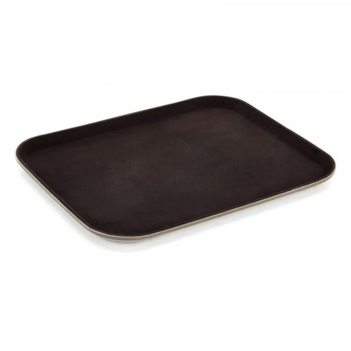 BANDEJA DE SERVICIO ANTIDESLIZANTE CUADRADA V2 51X38CM CAFÉ