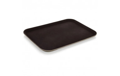 BANDEJA DE SERVICIO ANTIDESLIZANTE CUADRADA V2 56X41CM CAFÉ
