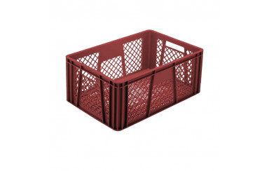CAJA TR FDO LINEAL PARED ROMBO 60X40X25CM VINO TINTO