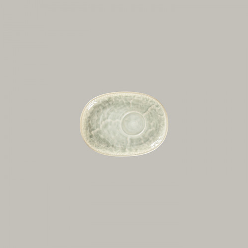 PLATO OVALADO 19 CM  PARA POCILLO TE KRUSH CELADON