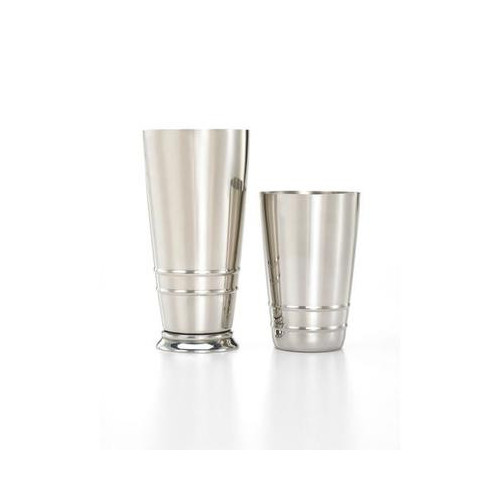 COCTELERA BOSTON CON PESO Y ANILLOS PLATA BAR FLY