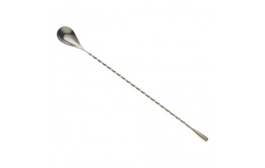 CUCHARA REFRESCADORA OVAL 30 CMS PLATA BAR FLY