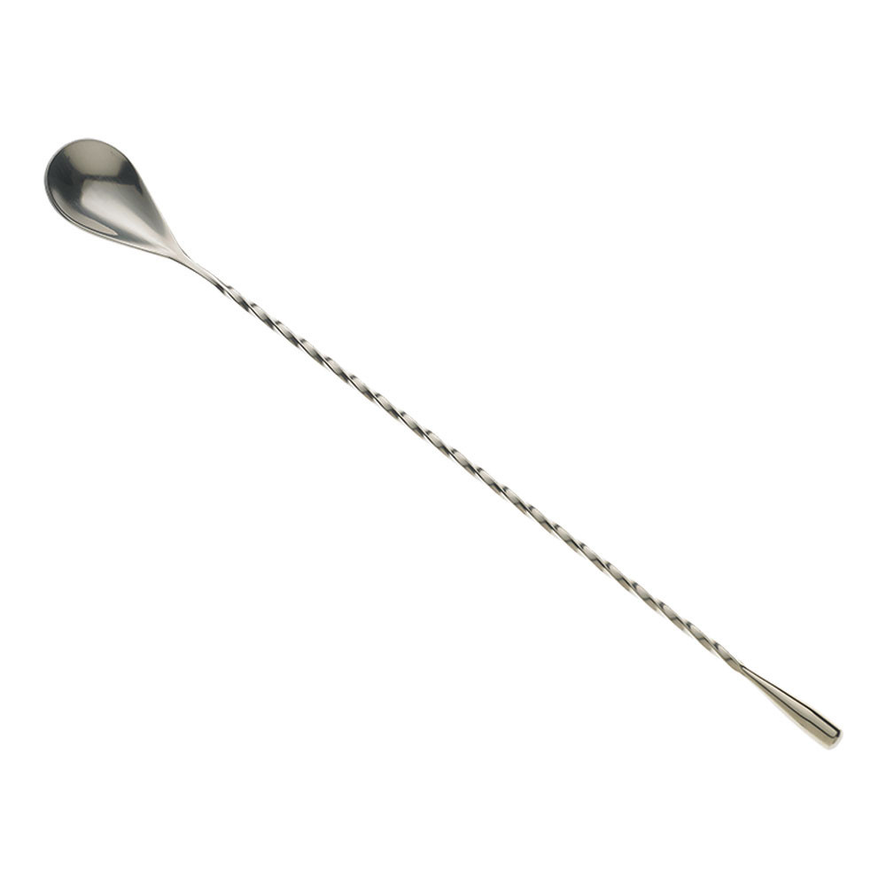 CUCHARA REFRESCADORA OVAL 30 CMS PLATA BAR FLY